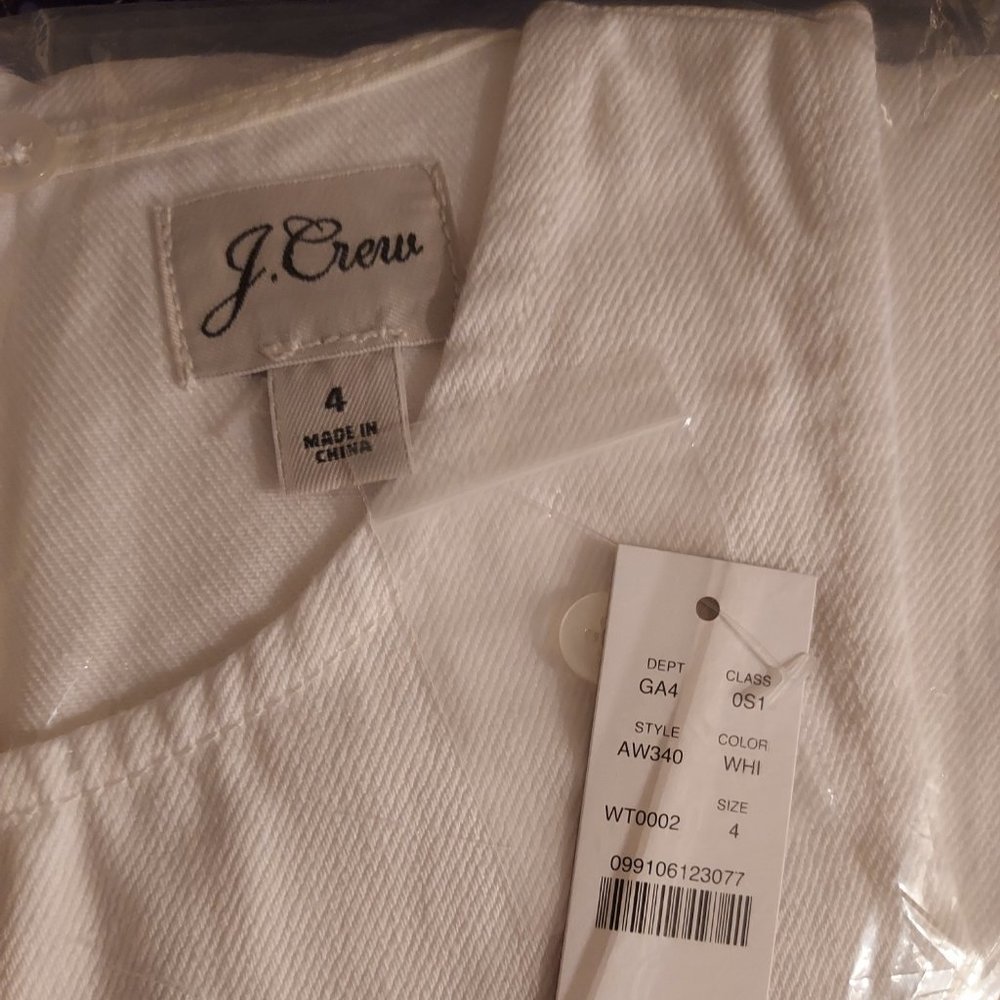 NWT J.Crew white denim shift dress - Picture 11 of 13